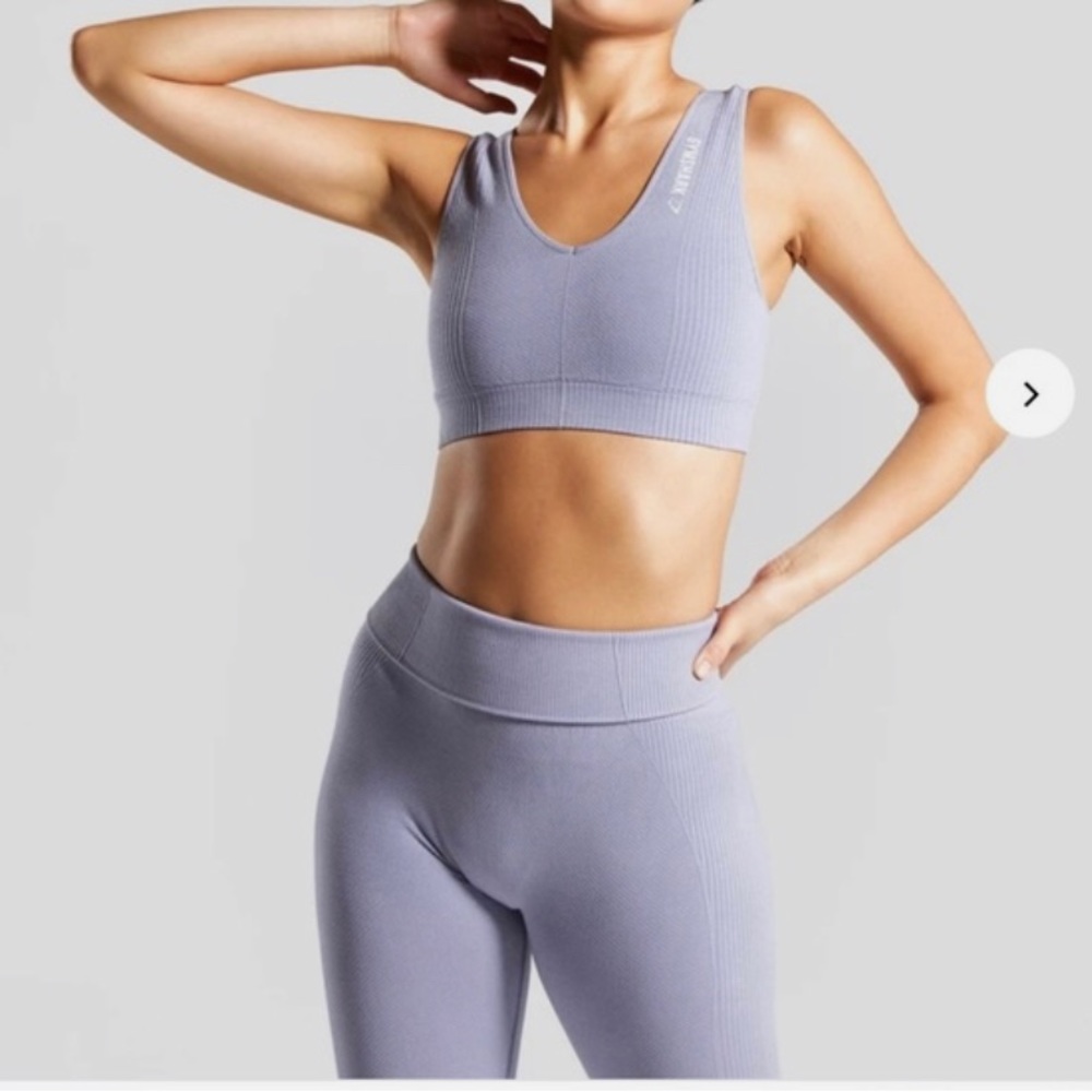 Gymshark Power Down Sports Bra, Steel Blue, M, Great Condition
